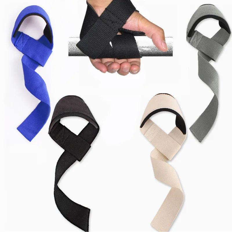 1 Pair Hard Pull Wrist Lifting Straps Gym Power Training Hand Wrist Support Wraps For Weight Lifting Deadlifts & Fitness Workout