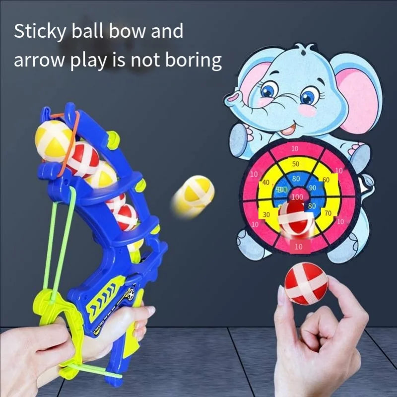 Children's catapult sticky ball bow target toy baby indoor suction cups parent-child interactive throwing shooting dart board gi