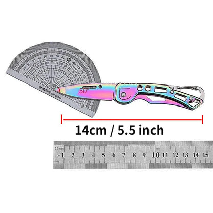 Stainless Steel Survival Knife Keychain, Folding Multifunctional Tactical Knife For Outdoor Hunting Camping