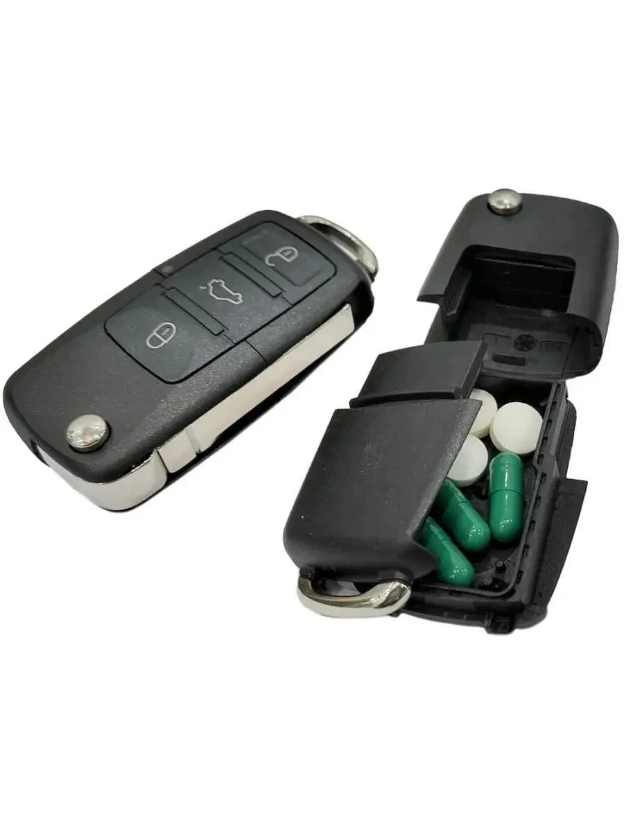 Mini caja fuerte oculta con compartimento secreto para llaves de coche, creativa y ficticia, para guardar llaves de coche vacías, pastillas, dinero y monedas