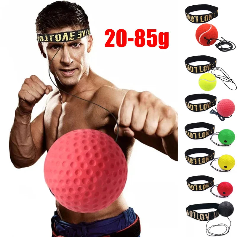 Pelota de boxeo de velocidad, pelota de boxeo de PU montada en la cabeza, MMA, Sanda, entrenamiento, reacción mano-ojo, bolsa de arena para el hogar, equipo de boxeo y fitness, gran oferta