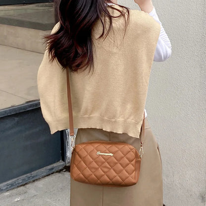 Bolso bandolera pequeño con borlas para mujer, tendencia 2024, bolso de hombro con bordado de Lingge para mujer, bolso cruzado con cadena de moda para mujer