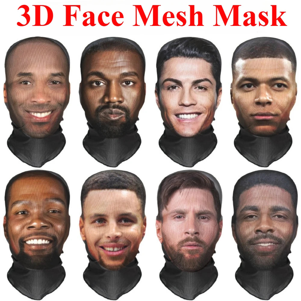 Headsets, funny masks, parody masks, funny facial costumes, pranks, headsets, mesh masks, masks