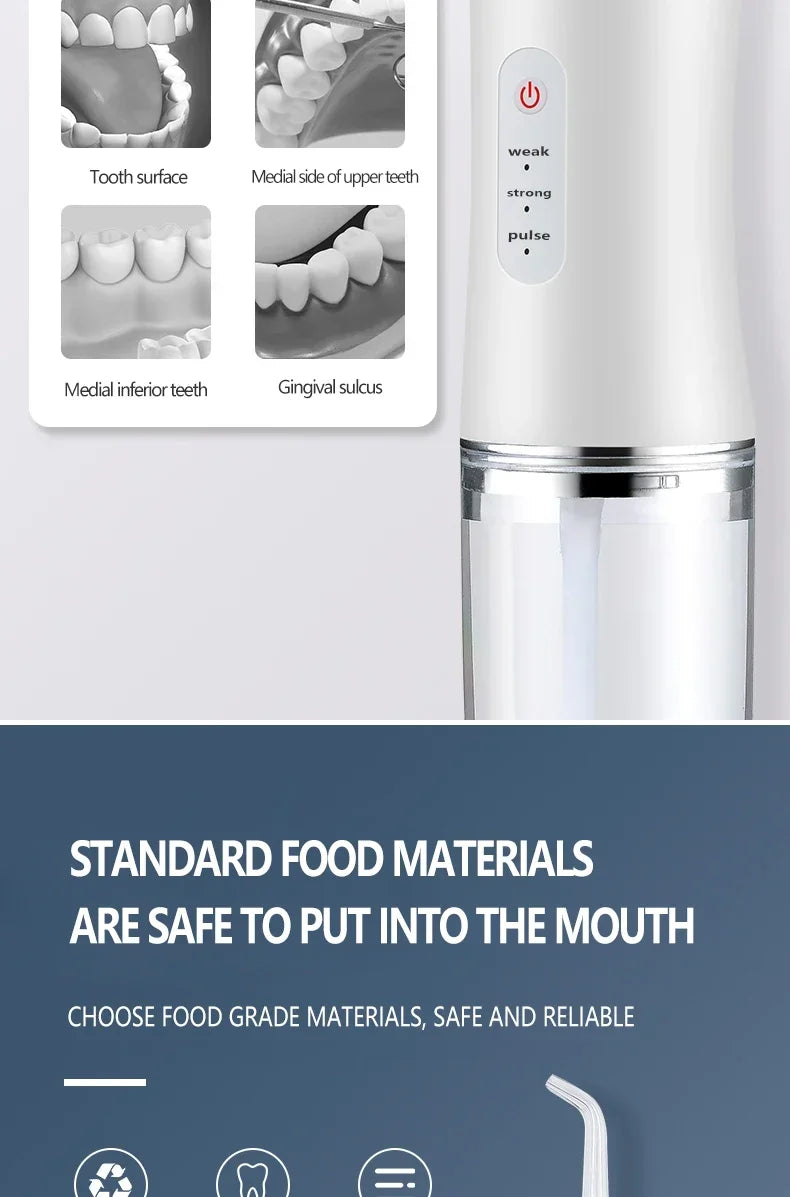 Xiaomi MIJIA Smart Electric Oral Irrigator Water Flosser USB Charging 4 Jets 3 Modes Water Jet Irrigator Dental Teeth Cleaner