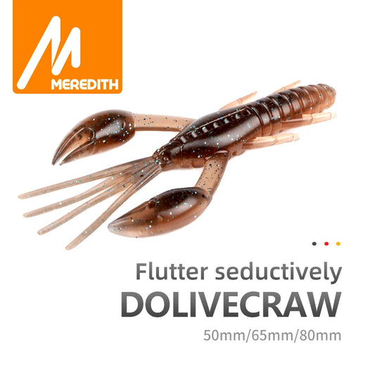 Señuelos de pesca MEREDITH 50 mm 65 mm 80 mm DoliveCraw, cangrejos, camarones, señuelos blandos, cebos de pesca, señuelos de lubina, silicona suave