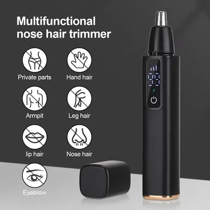 Xiaomi Electric Nose Ear Hair Trimmer Remover Fast Charging USB Type-C Charging Home LED Display Safety Face Cleaning Care Kit