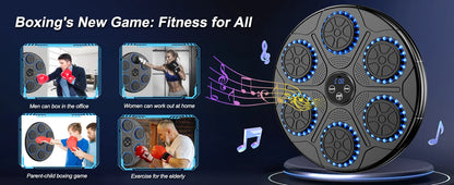 New Music Boxing Machine Smart Bluetooth Wall Mounted Music Boxing Trainer Gym Home Electronic Boxing Target Punching Equipment