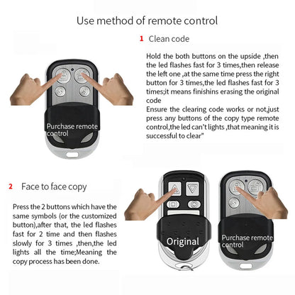 Metal Push Button Remote Control Transmitter ABCD / Lock Unlock 4Button 433MHz Universal 4 Buttons Garage Door Opener Remote