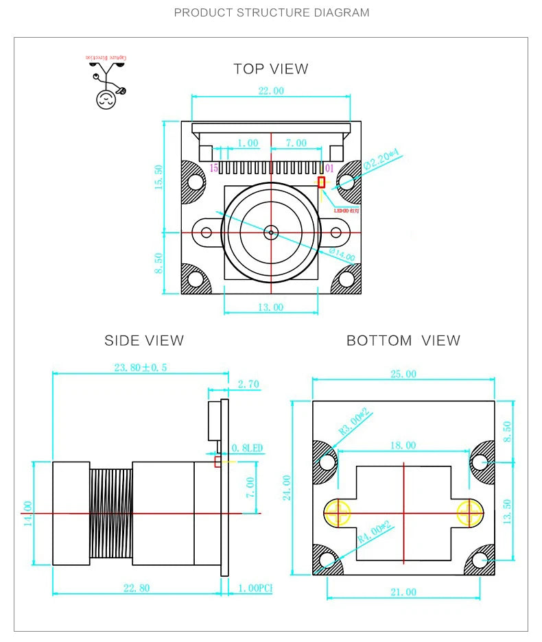 Raspberry Pi 4 Camera 5MP Night Vision 1080P Optional Wide Angle Fisheye IR-CUT Camera FF AF for Raspberry Pi 4B 3B+ 3B Zero