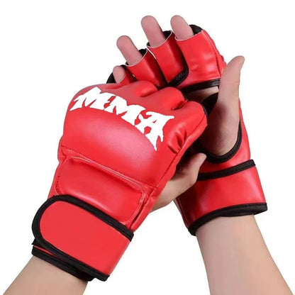 Guantes de boxeo profesionales para adultos 2024, guantes de boxeo de entrenamiento con saco de arena de combate, guantes de medio dedo para Sanda, Muay Thai, MMA, Kickboxing