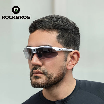 Gafas de ciclismo polarizadas ROCKBROS, gafas de sol deportivas para hombre, gafas de protección para ciclismo de montaña o carretera, 5 lentes