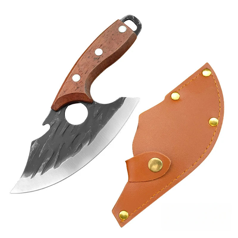 Forging Small Kitchen Knives Boning Knife Ring Knife Kitchen Cleaver Small Machete Knife for Killing Fish Slicing Knife