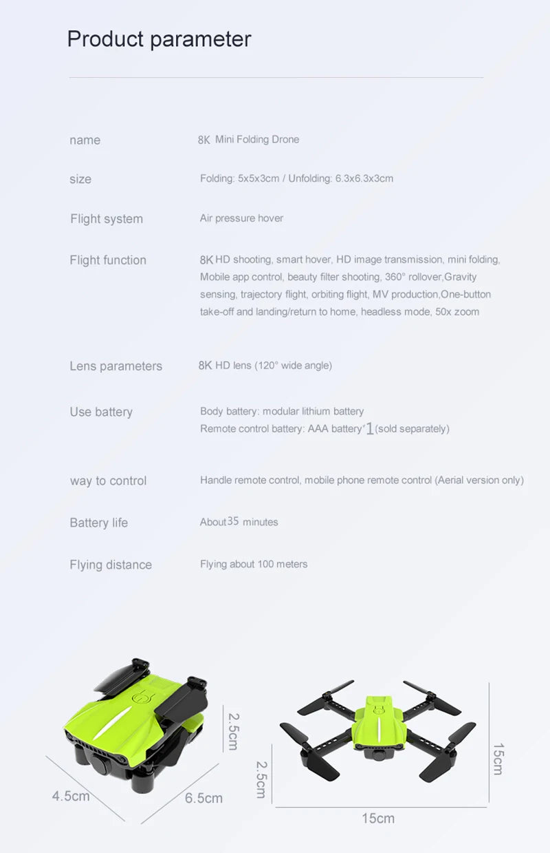 Xiaomi Mini K10 Drone 8K HD Camera FPV RC Drones Profesional RTF Quadopter Foldable Obstacle Avoidance Drone WiFi Toy Gift 9000M