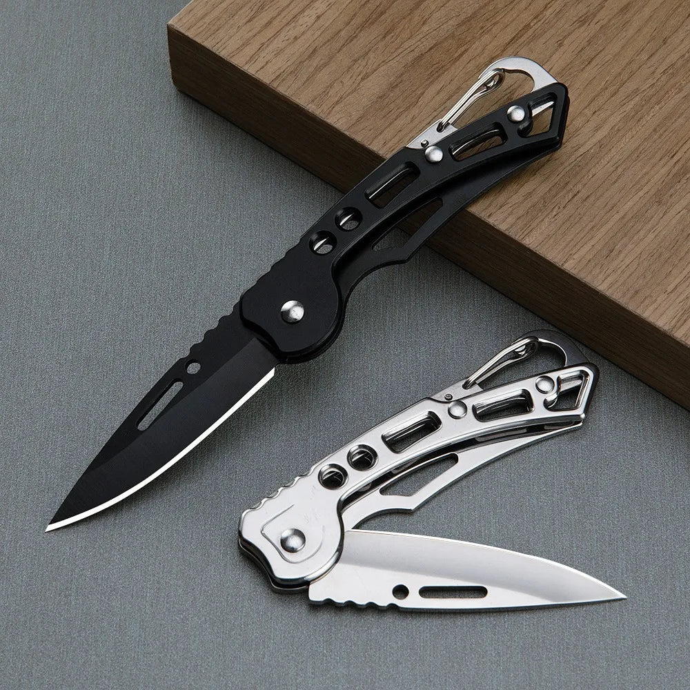 Convenient Stainless Steel Pocket Knife Mini Folding Knife Carry-on Defense Keychain Portable Pocket Knife Pocket Fruit Knife