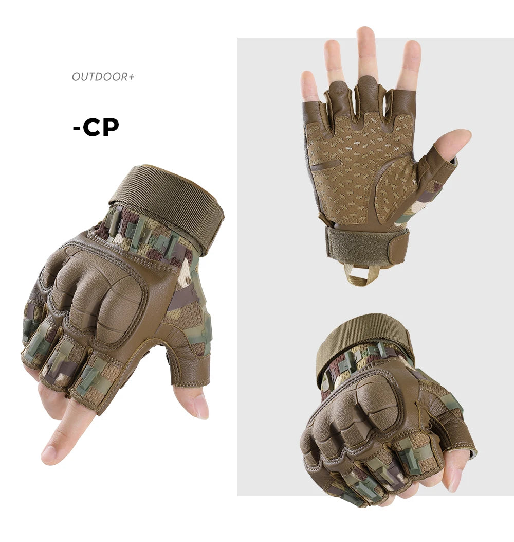 Tactical Gloves Touch Screen Hard Shell Outdoor Hunting Airsoft Combat Shooting Hiking Cycling Sports PU Leather Anti-skid Gear