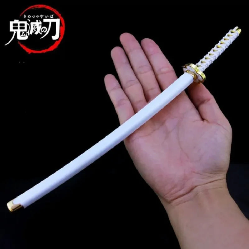 Demon Slayer Sword Real Katana Swords Demon Slayer Cosplay Metal Props Weapon Anime Battle Ready No Cutting Edge Bedroom Decor