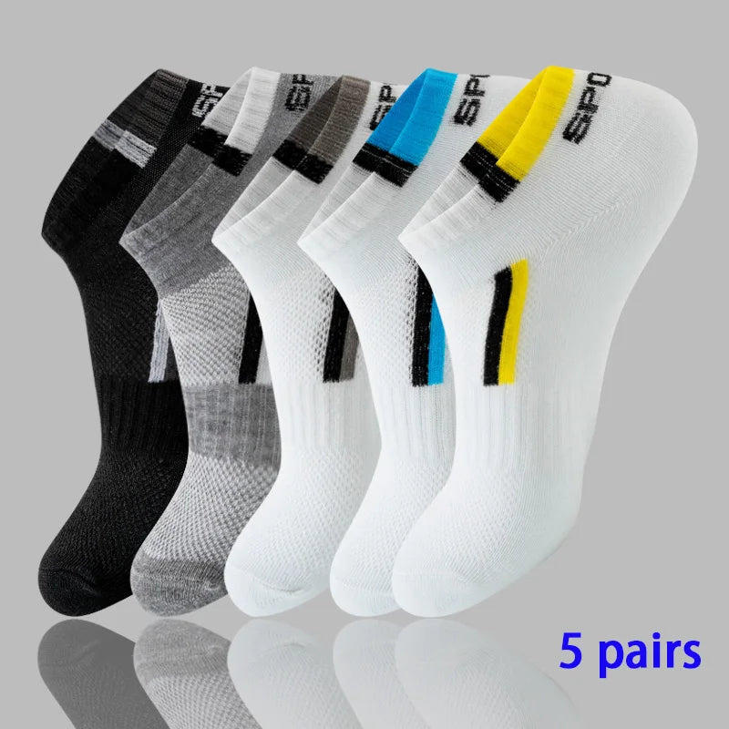 8 pares de calcetines náuticos para mujer y hombre, de corte bajo, invisibles, antideslizantes, de silicona, para verano, calcetines invisibles hasta el tobillo, de color sólido, informales, transpirables