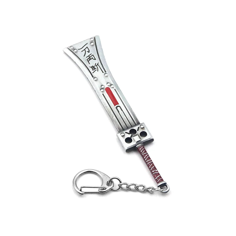 Game Final Fantasy 7 Cloud Buster Sword Keychain Remake Sword Zack Fair Weapon Metal Pendant Key Chain For Fans Cosplay Jewelry