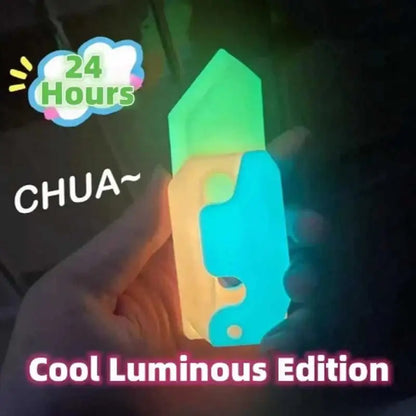 Cuchillo de zanahoria luminoso 3D, carrito de mano, juguetes pequeños para reducir el estrés, cuchillo de zanahoria giratorio con gravedad, juguetes de bolsillo seguros para reducir el estrés