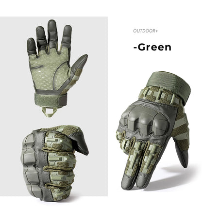 Guantes tácticos con pantalla táctil y carcasa rígida para caza al aire libre, airsoft, combate, tiro, senderismo, ciclismo, deportes, cuero sintético, equipo antideslizante