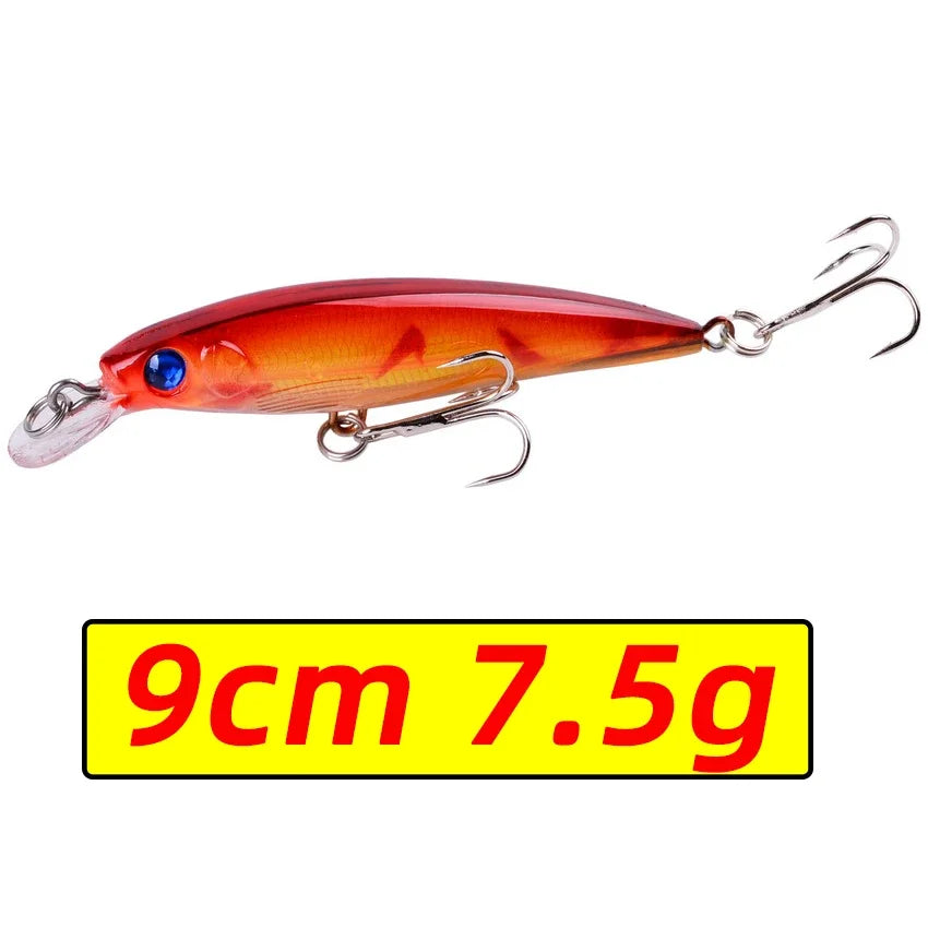 1PCS Laser Minnow Fishing Lure 11CM 13G pesca hooks fish wobbler tackle crankbait artificial japan hard bait swimbait