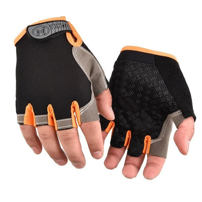 Half Finger Outdoor Cycling Anti Slip Anti Sweat Men Women Half Finger Gloves Breathable Anti Shock Sports Gloves