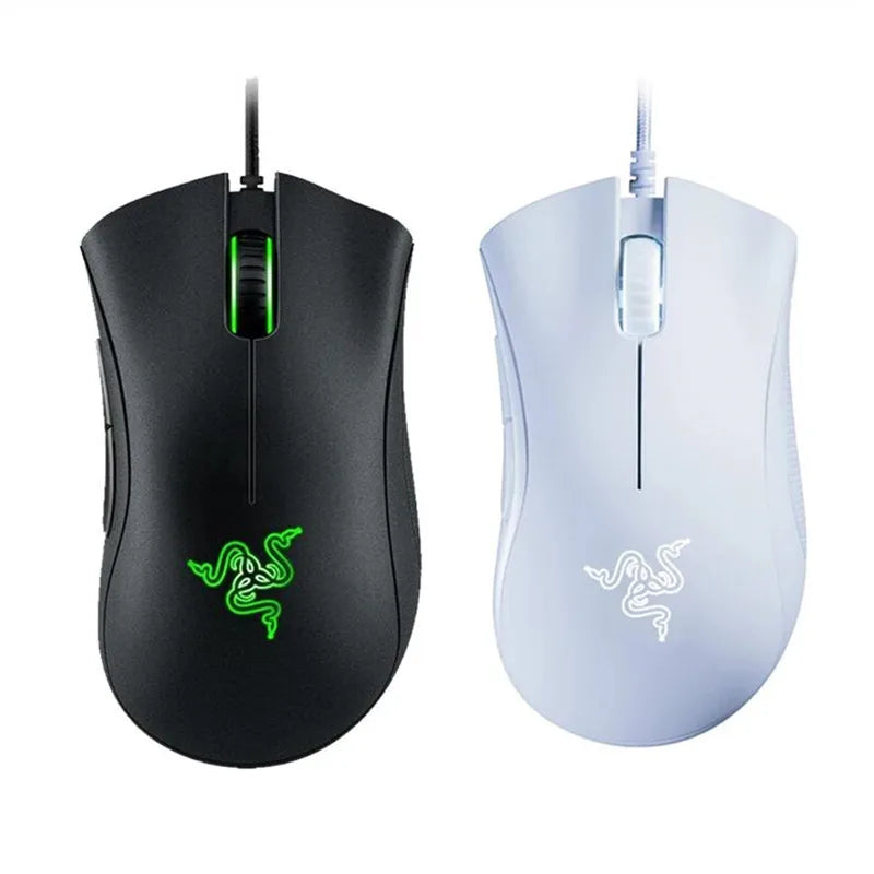 Ratón para juegos con cable Razer DeathAdder Essential / Ratones con cable 6400 DPI 5 botones independientes para computadora portátil Gamer