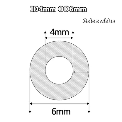 Tubo de PTFE de 1 metro, 1 mm, 2 mm, 3 mm, 4 mm, 6 mm y 8 mm para piezas de impresora 3D, tubo Bowden con cabezal en J