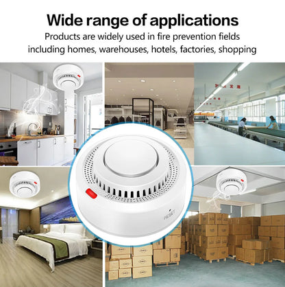 Tuya WiFi Smoke Alarm Fire Protection Smoke Detector Smoke House Combination Fire Alarm Home Security System Firefighters