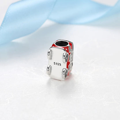 Original 925 Sterling Silver Charm Bead Travel London Bus Camera Suitcase Paris Charms Fit Pan Brand Bracelets Women Diy Jewelry