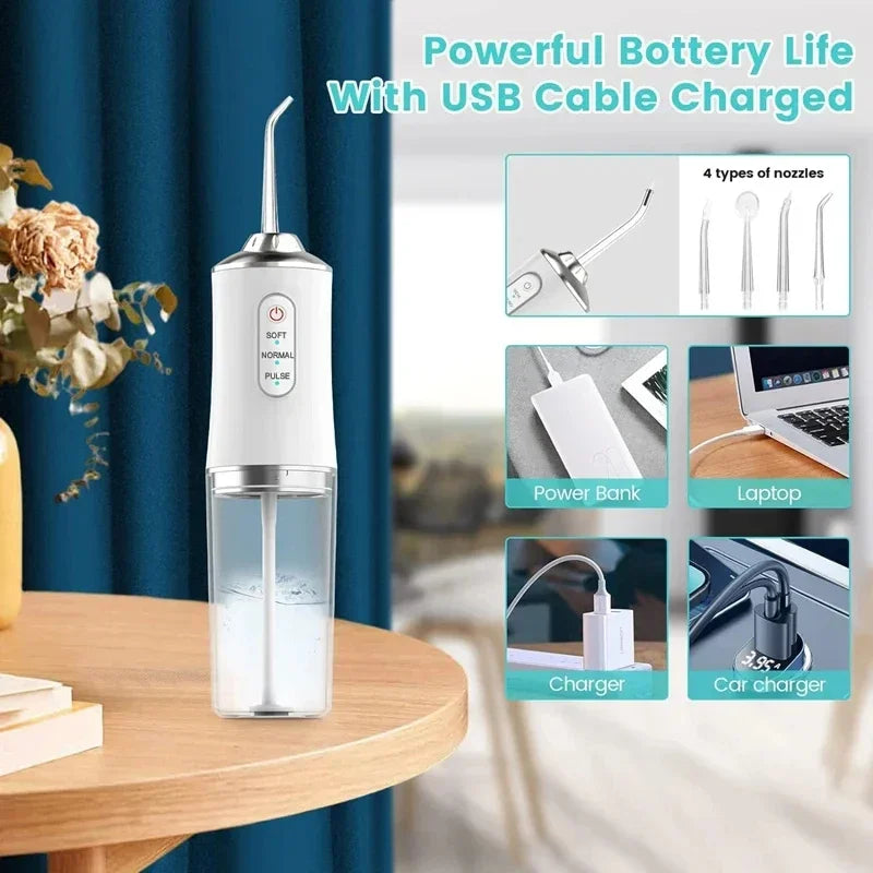 Xiaomi MIJIA Smart Electric Oral Irrigator Water Flosser USB Charging 4 Jets 3 Modes Water Jet Irrigator Dental Teeth Cleaner