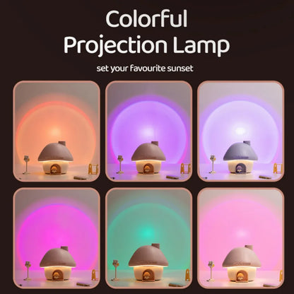 Mushroom House Humidifiers Home Mini Essential Oils Aromatherapy Diffuser Cute Mushroom Doll with Clourful Ambient Night Lights