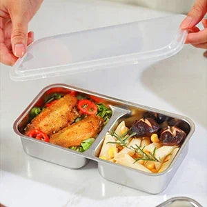 Self Cooking Electric Lunch Box, Portable Food Warmer for On-the-Go,Rice Cooker 2 Layers 800ML Heated Lunch Box for Home Office