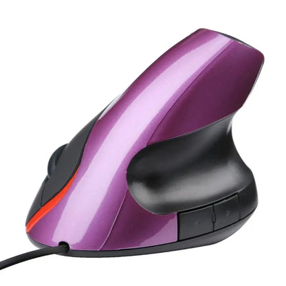 Wired Right Hand Vertical Mouse Ergonomic Gaming Mouse 1600DPI USB Optical Wrist Healthy Mouse for PC Computer Laptop