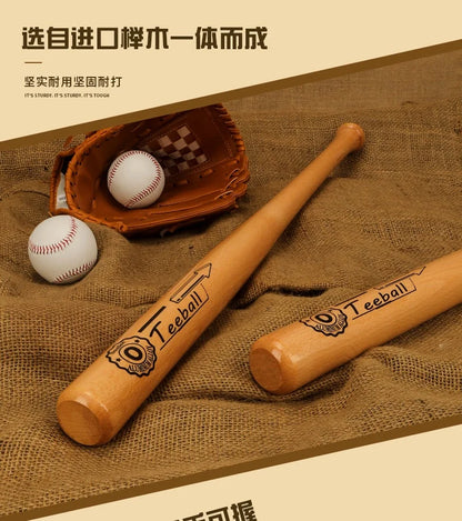 Bate de béisbol de madera maciza de 21 a 29 pulgadas, bate de béisbol profesional de madera dura para entrenamiento deportivo, defensa personal, defensa personal y del automóvil