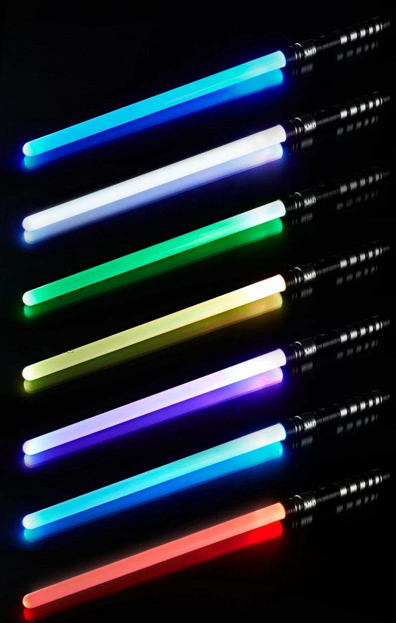 REikirc 75cm RGB  Lightsaber 2 in 1 7 colors Light Saber for 3+ Kids Laser Sword Toy Party Glow Swords