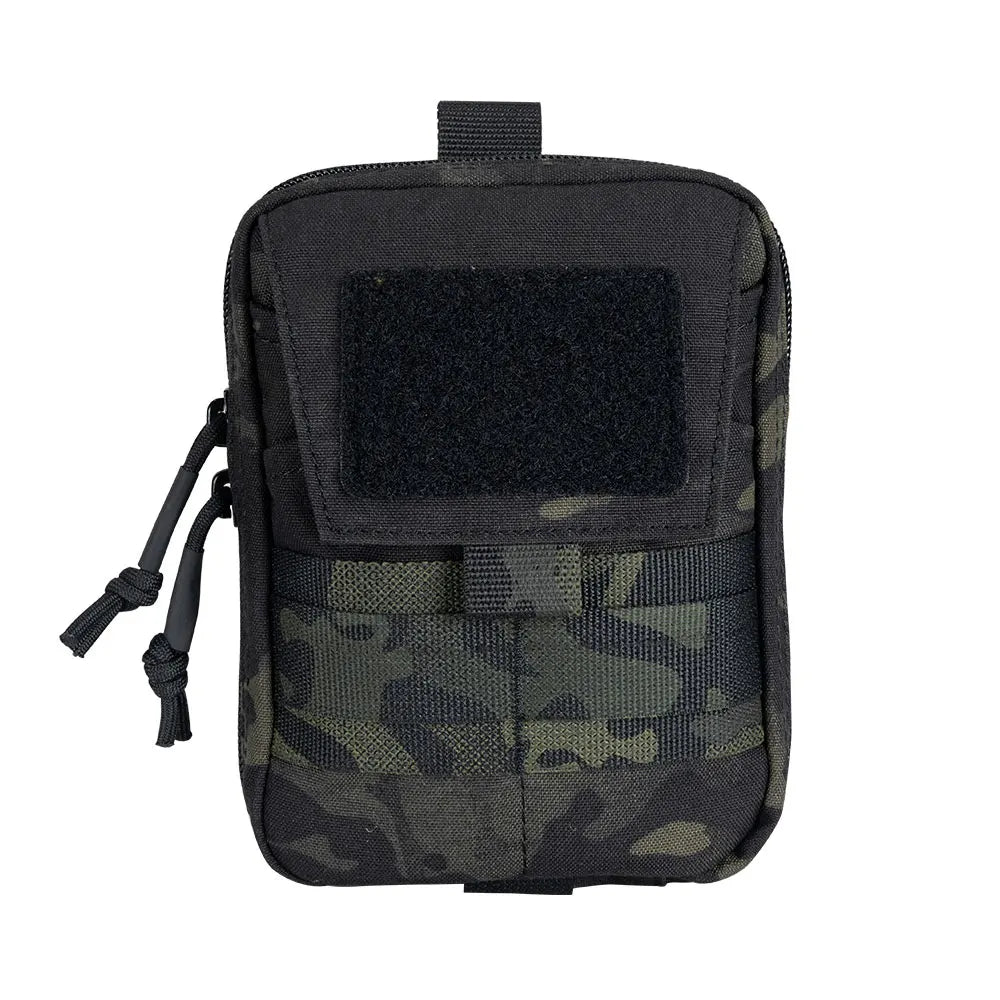 Riñonera táctica EDC Molle, bolsa multiusos, multifunción, con doble cremallera, bolsa para herramientas de caza