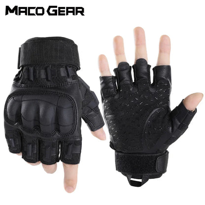 Guantes tácticos con pantalla táctil y carcasa rígida para caza al aire libre, airsoft, combate, tiro, senderismo, ciclismo, deportes, cuero sintético, equipo antideslizante