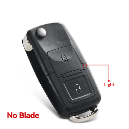 KEYYOU 2 Buttons Remote Flip Folding Car Key Shell for VW Volkswagen MK4 Bora Golf 4 5 6 Passat Polo Bora Touran