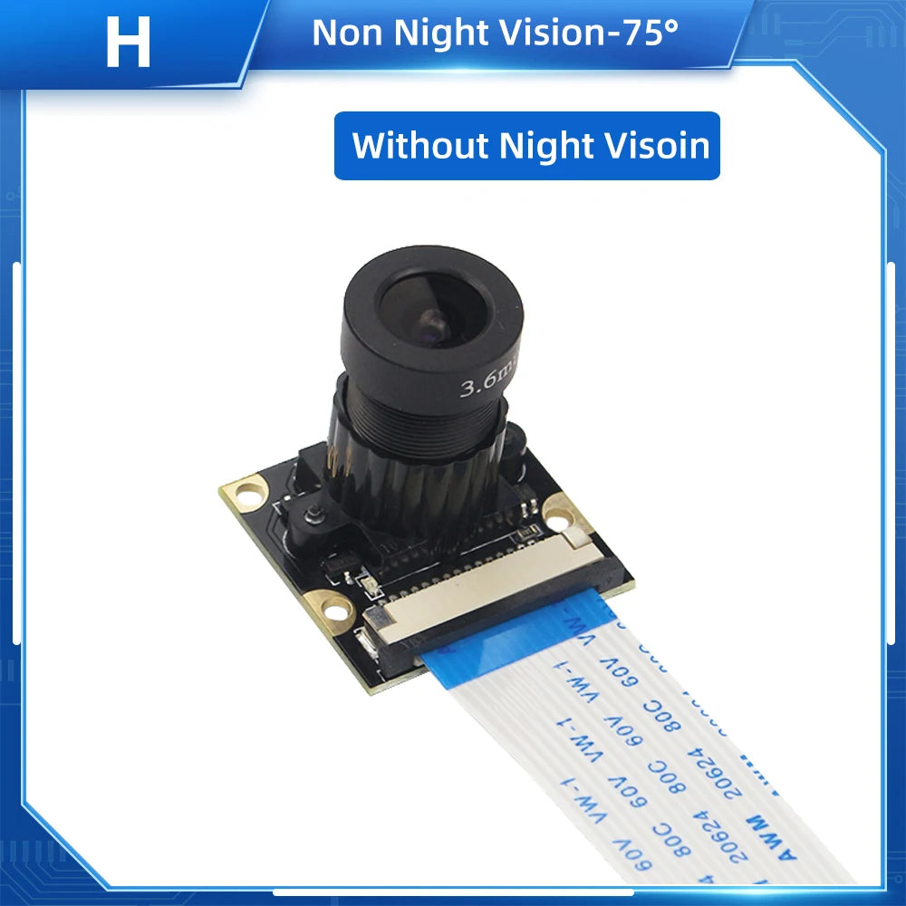 Raspberry Pi 4 Camera 5MP Night Vision 1080P Optional Wide Angle Fisheye IR-CUT Camera FF AF for Raspberry Pi 4B 3B+ 3B Zero