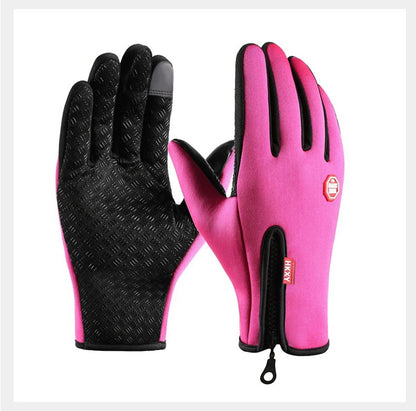 Guantes cálidos de invierno para hombres y mujeres, impermeables y agradables para la piel, con pantalla táctil, adecuados para ciclismo y esquí