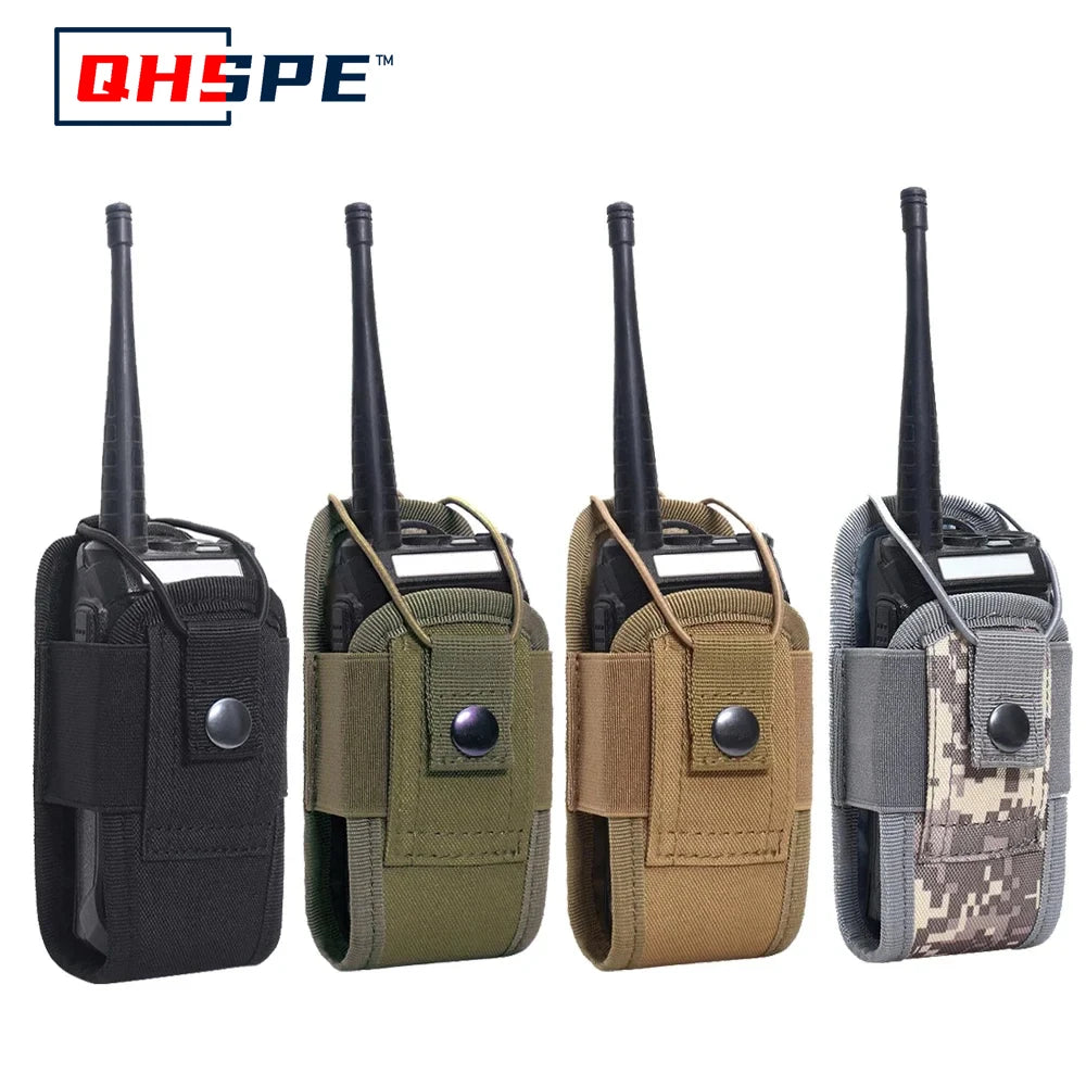 1000D Tactical Molle Radio Walkie Talkie Pouch Waist Bag Holder Pocket Portable Interphone Holster Carry Bag for Hunting Camping