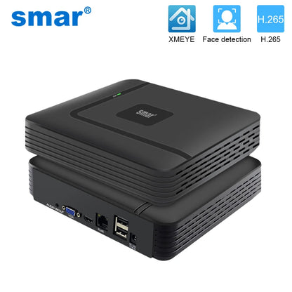 Grabadora de video DVR Smar H.265 CCTV de 8, 9, 16 y 32 canales para cámara IP 4K de 5 MP, compatible con detección de rostros, alarma por correo electrónico, aplicación XMEYE y Onvif