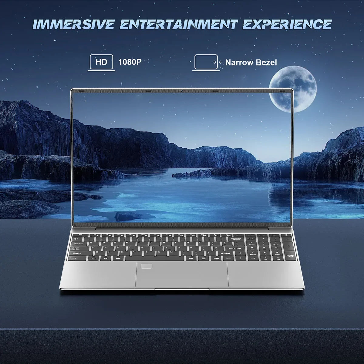 Portable 15.6" Laptop 32GB Ram DDR4 2TB SSD Windows 11 Notebook Pc Gamer Intel N5095 Office Computer with Backlit Fingerprint