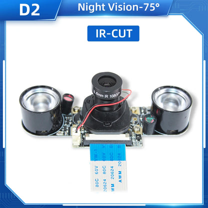 Raspberry Pi 4 Camera 5MP Night Vision 1080P Optional Wide Angle Fisheye IR-CUT Camera FF AF for Raspberry Pi 4B 3B+ 3B Zero