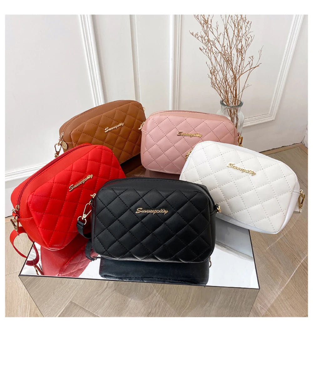 Bolso bandolera pequeño con borlas para mujer, tendencia 2024, bolso de hombro con bordado de Lingge para mujer, bolso cruzado con cadena de moda para mujer