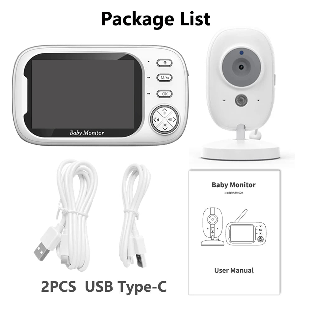 Baby Monitor With Camera 3.5 inch LCD Electronic Babysitter 2 Way Audio Night Vision Video Baby Nanny Radio Better than VB603