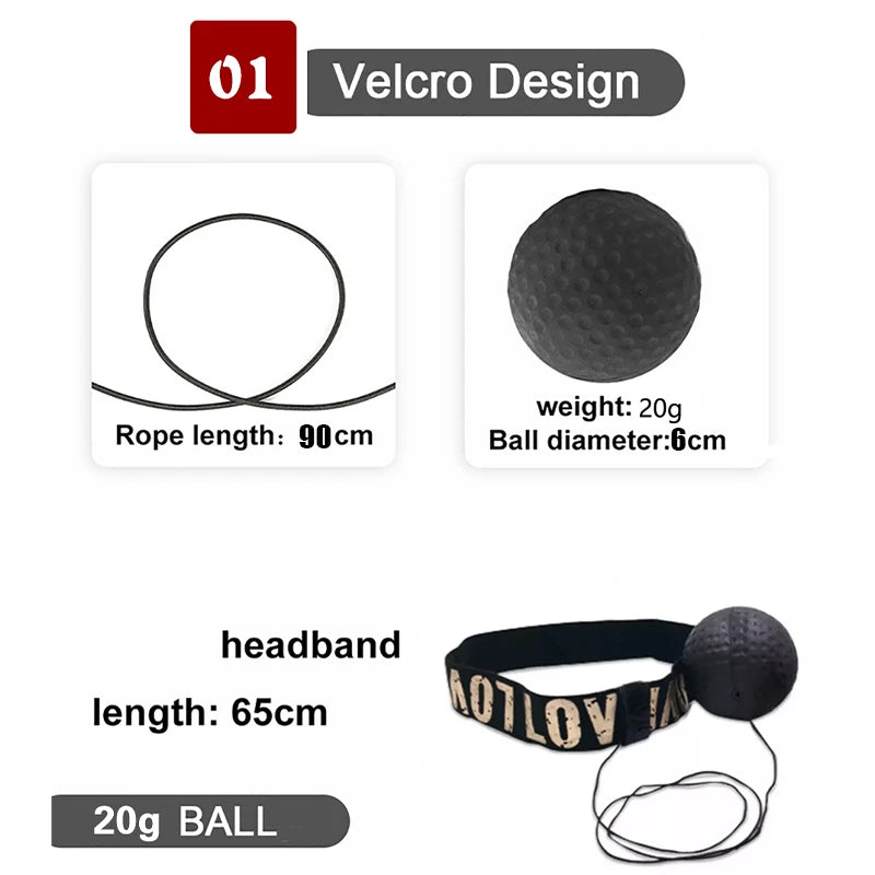 Pelota de boxeo de velocidad, pelota de boxeo de PU montada en la cabeza, MMA, Sanda, entrenamiento, reacción mano-ojo, bolsa de arena para el hogar, equipo de boxeo y fitness, gran oferta