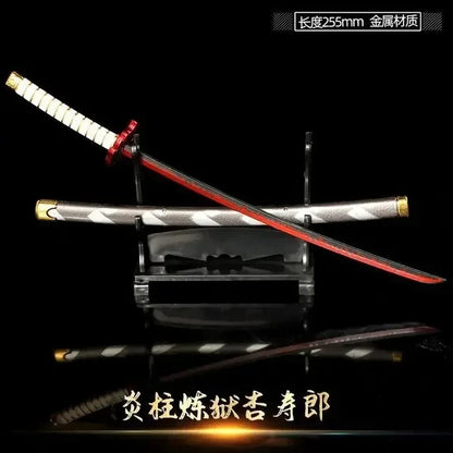 Espada Demon Slayer Espadas Katana Reales Espadas Demon Slayer Cosplay Accesorios de Metal Arma Anime Batalla Lista Sin Vanguardia Decoración de Dormitorio