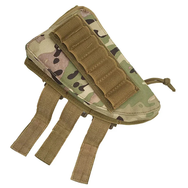 Tactical Muti-functional Hunting Zipper Rifle Buttstock Pack Bag Cheek Pad Rest Shell Mag Ammo Pouch Pocket Magazine Bandolier